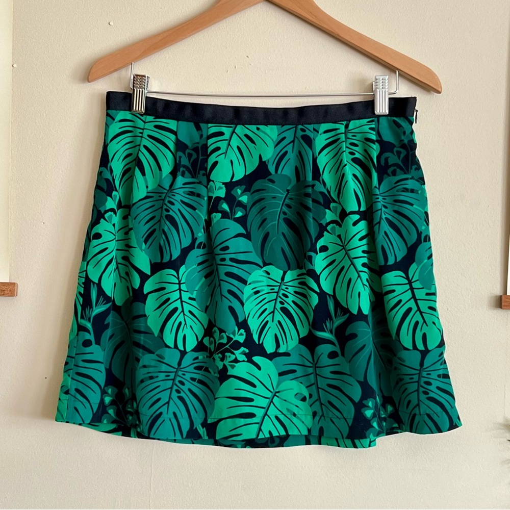 Banana Republic Tropical‎ Leaf Mini Skirt